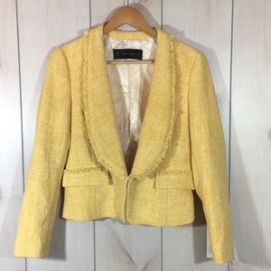 Zara Yellow Tweed Blazer